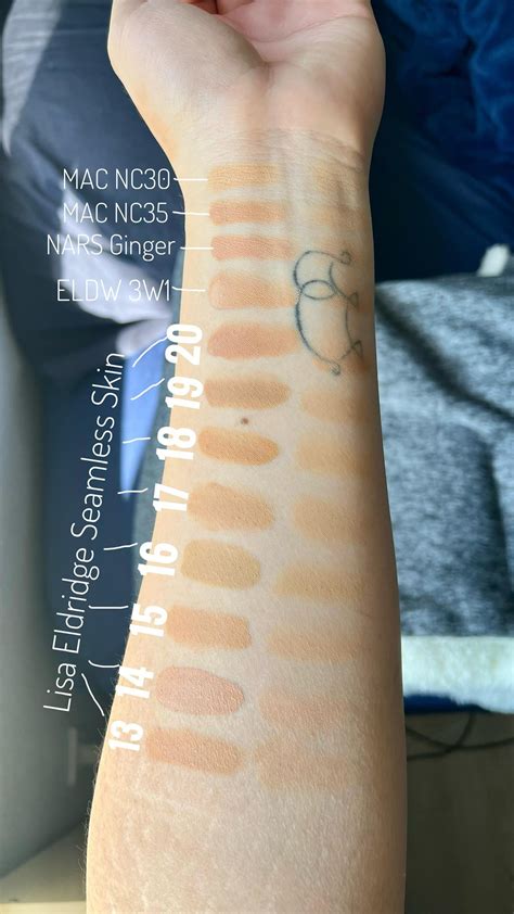 lisa eldridge skin tint swatches